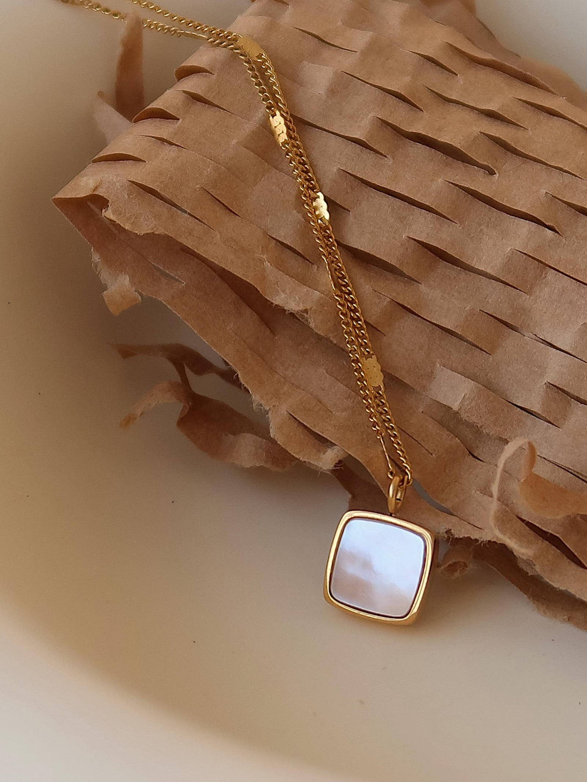 Felicity Shell Square Necklace