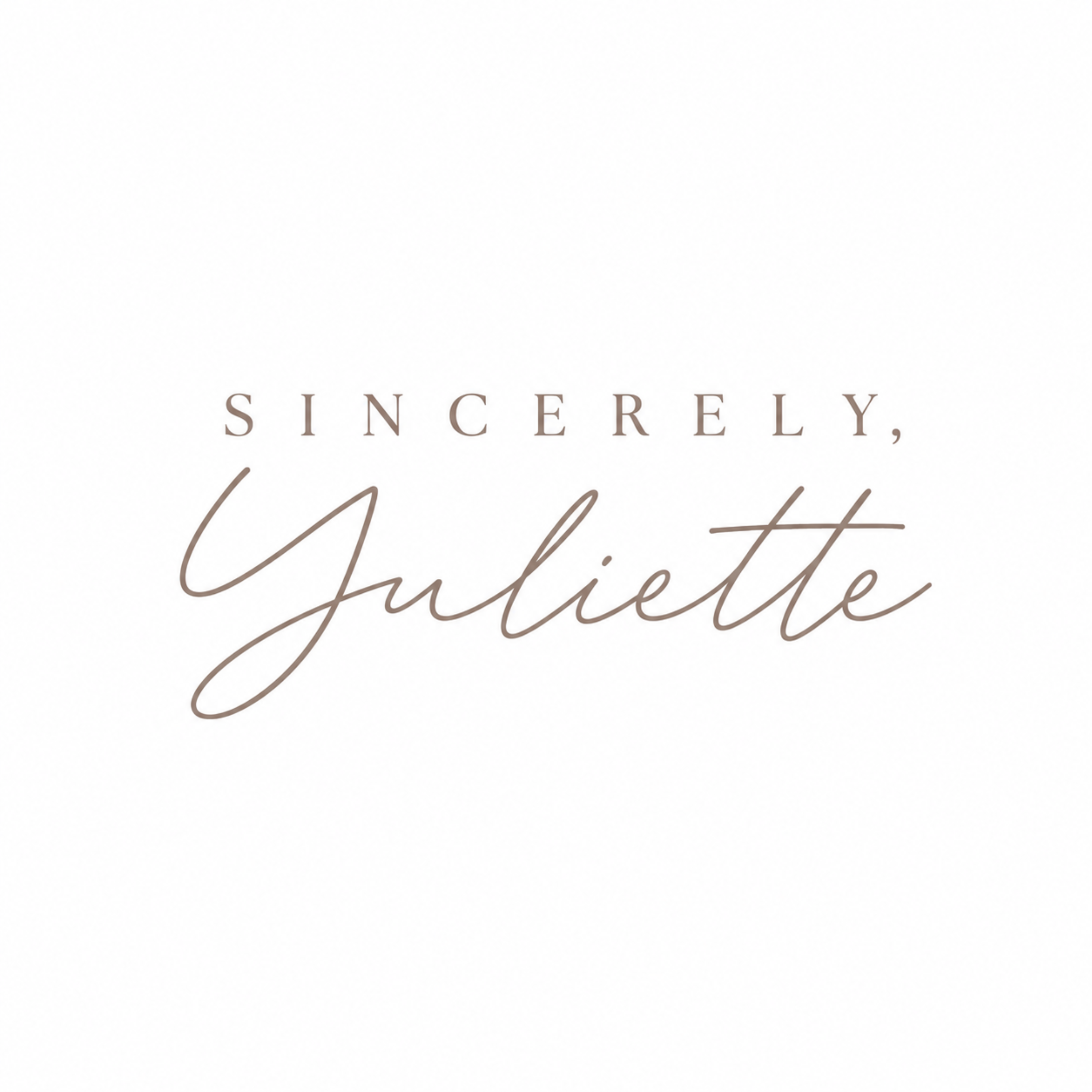 Sincerely, Yuliette