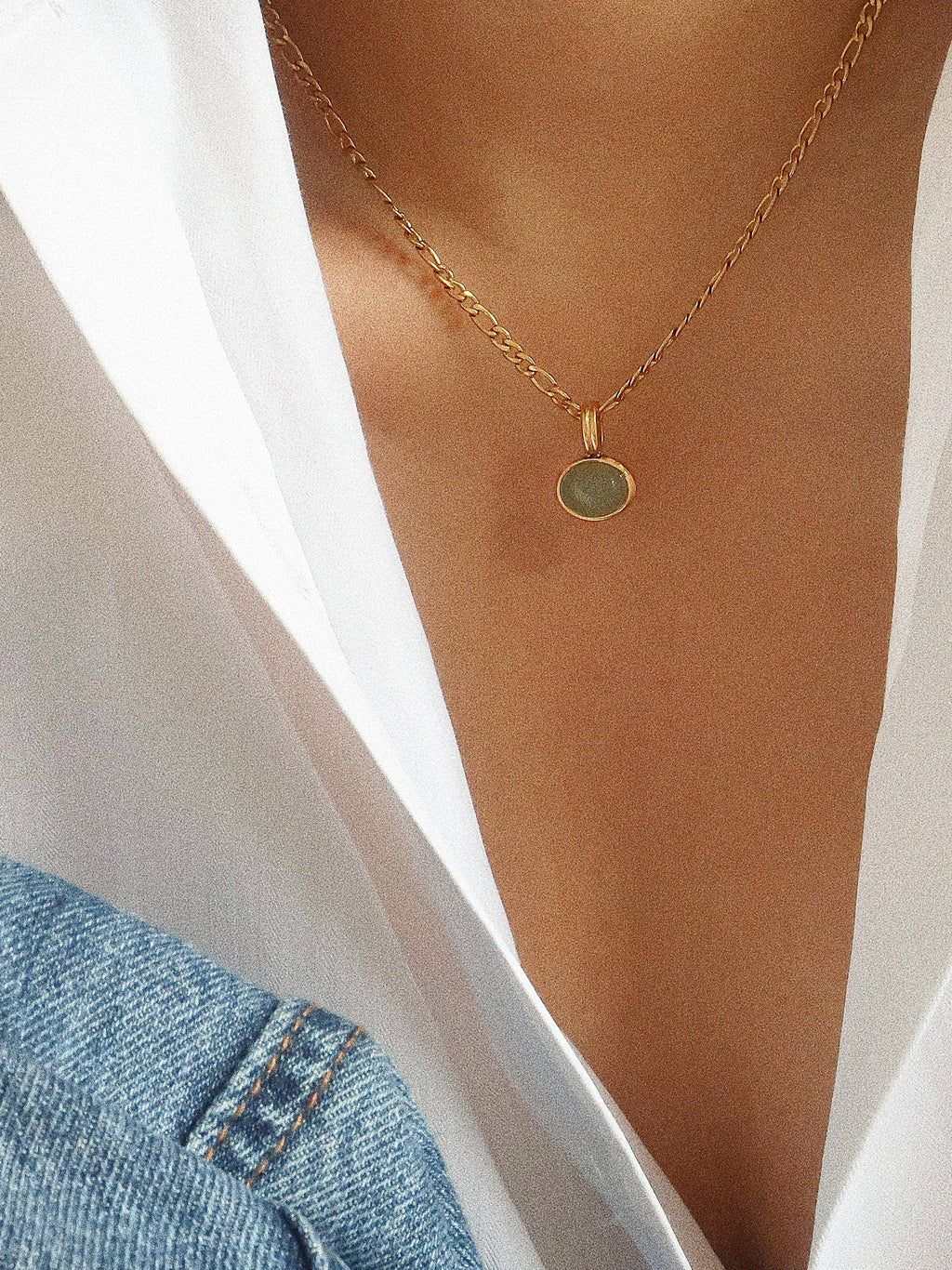 Winslow Stone Pendant Chain Necklace